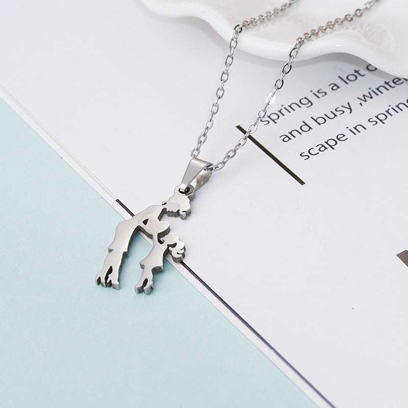 Wholesale DIY Warm Mother and Daughter Necklace